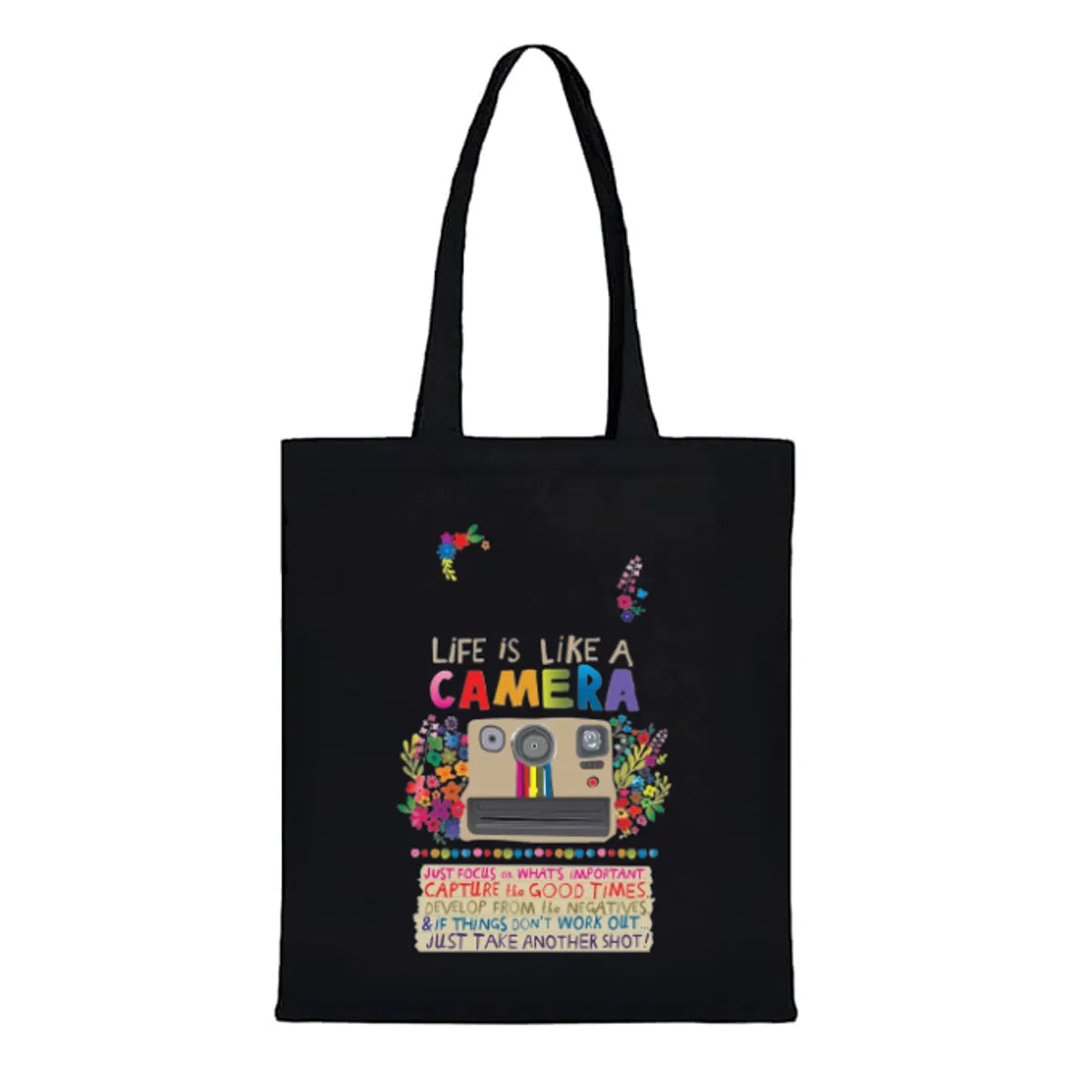 Black Premium Camera Themed Tote Bag For Women