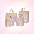 Pink Re Usable Jute Shopping Bags