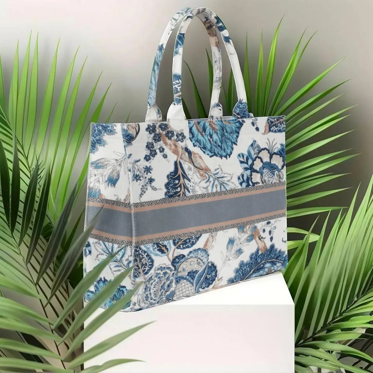 Elegant Floral Print Customize Hand Bag For Women