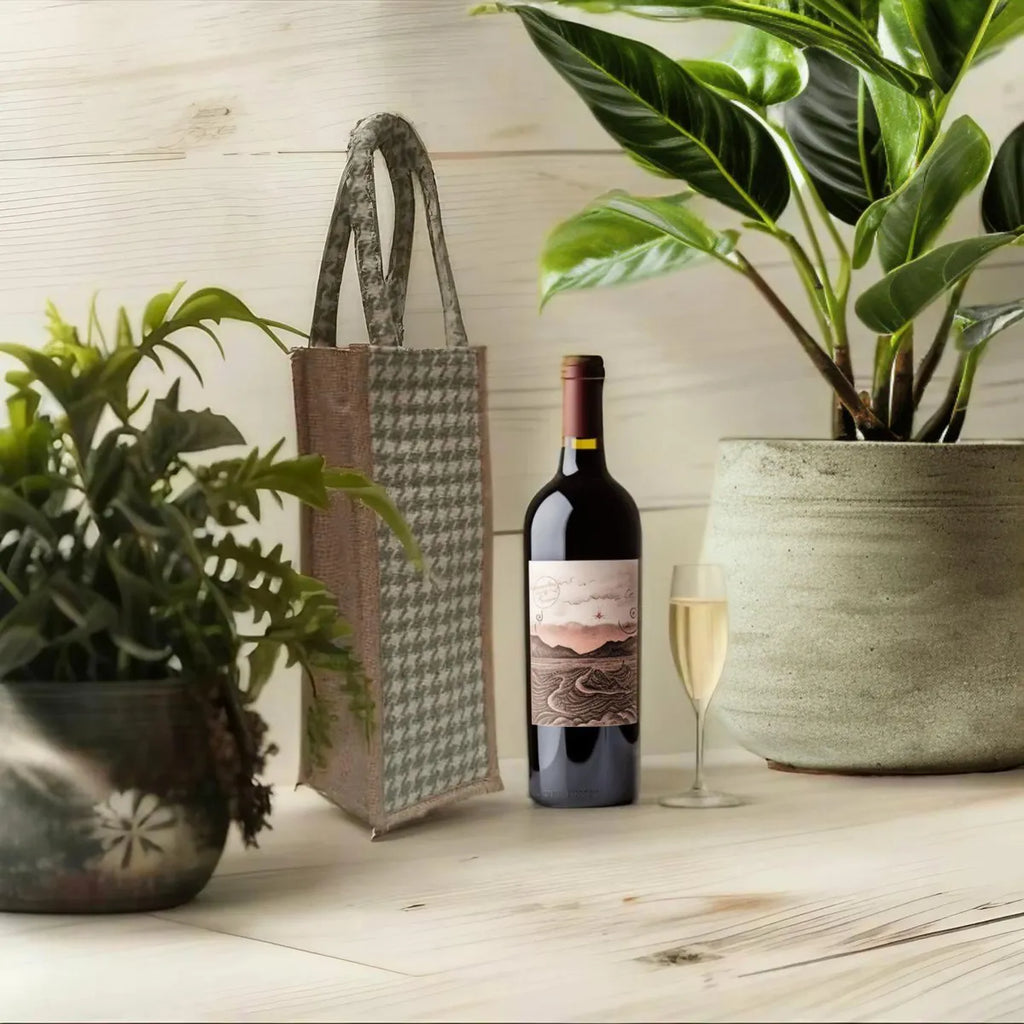 Green Premium Design Handwoven Bottle Bag