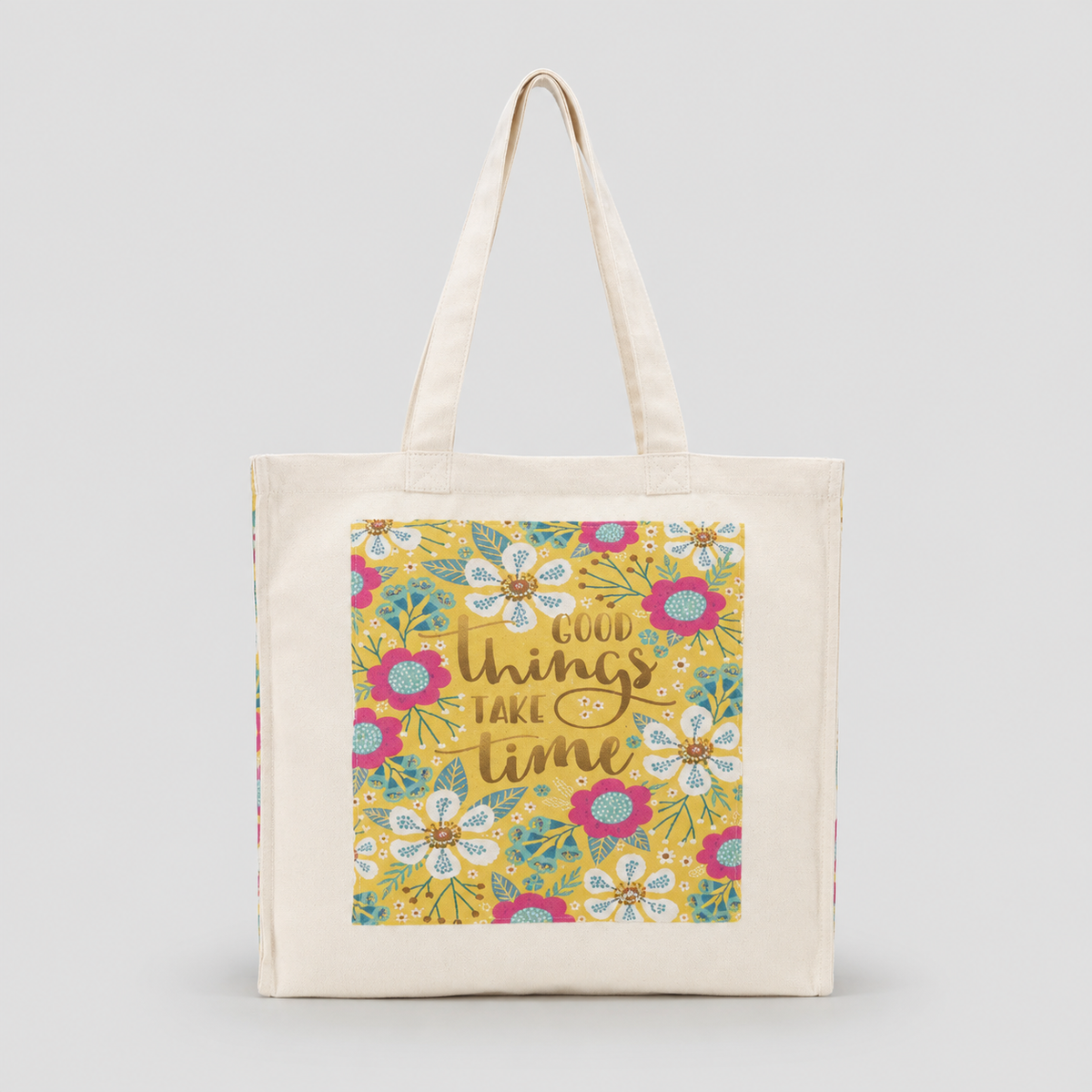 Good Things Take Time - Box Tote Bag — image 1