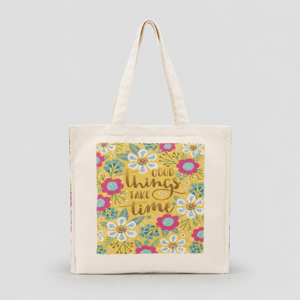 Good Things Take Time - Box Tote Bag — image 1