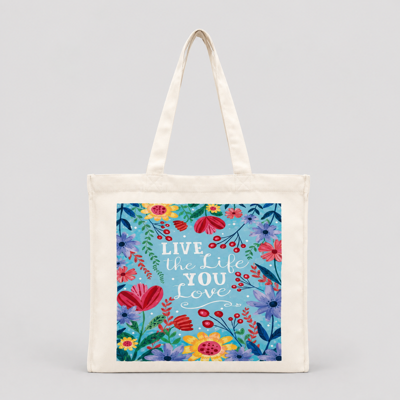 Live The Life You Love - Box Tote Bag — image 1