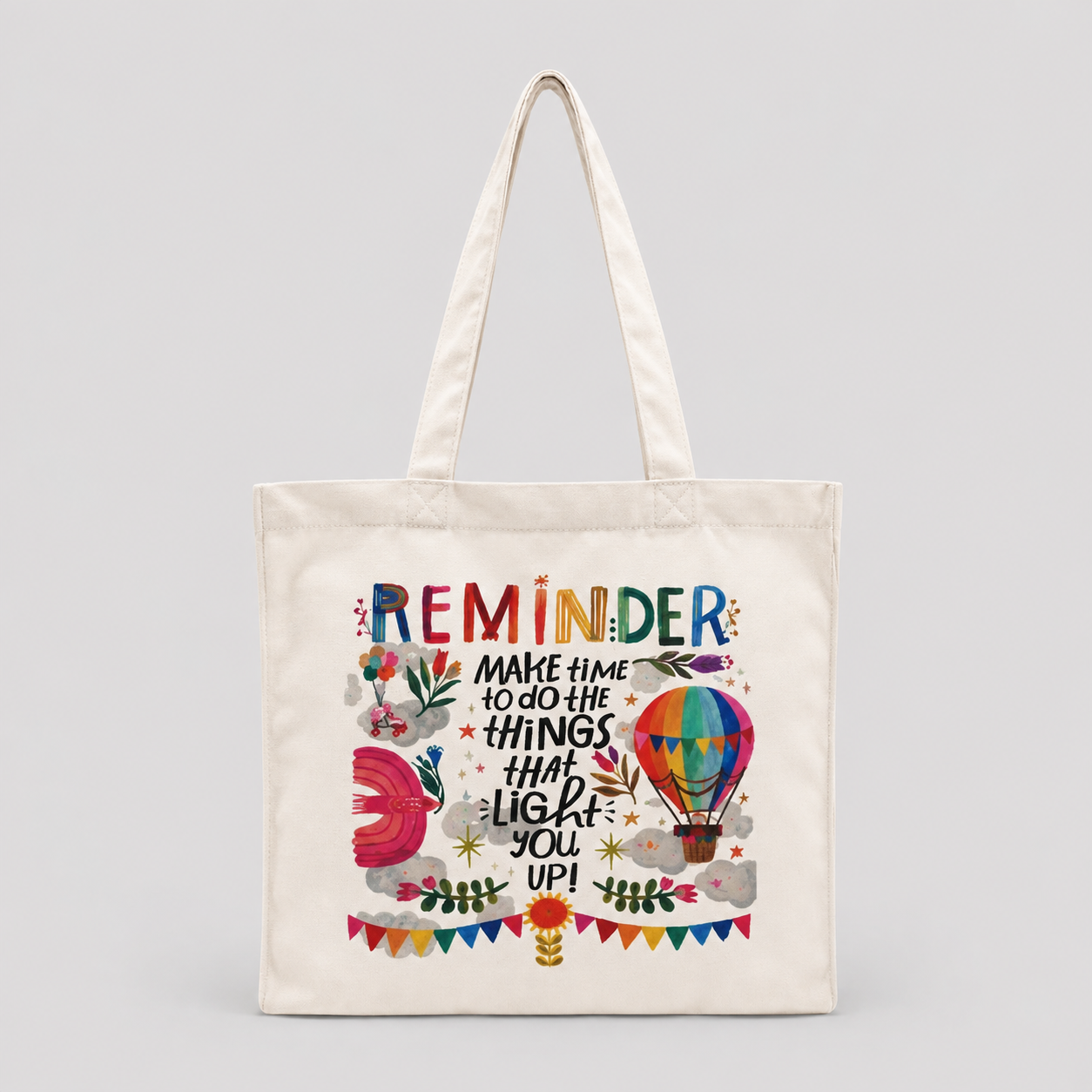 Reminder Make Time To Do Things - Box Tote Bag — image 1