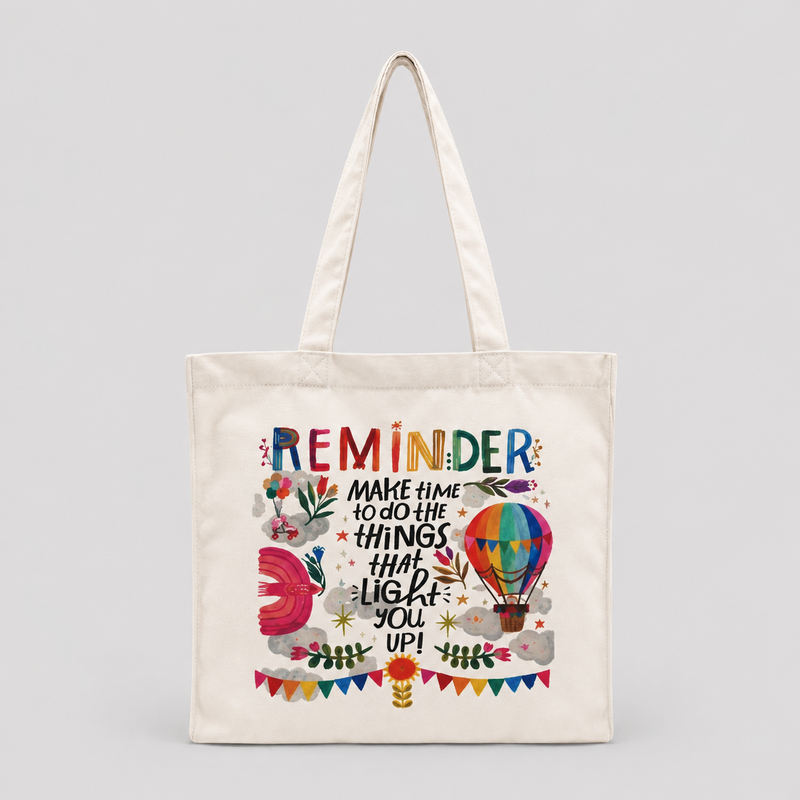 Reminder Make Time To Do Things - Box Tote Bag — image 1
