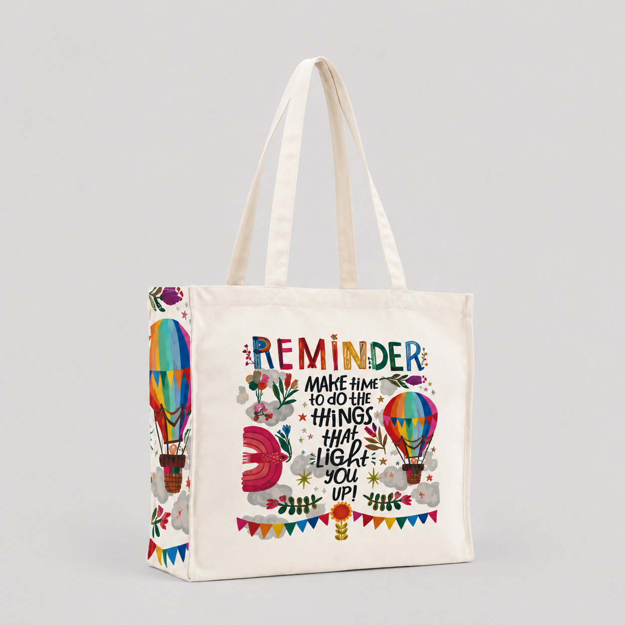 Reminder Make Time To Do Things - Box Tote Bag — image 2