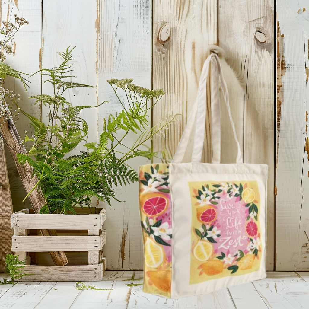 Live Your Life With Zest - Box Tote Bag — image 2