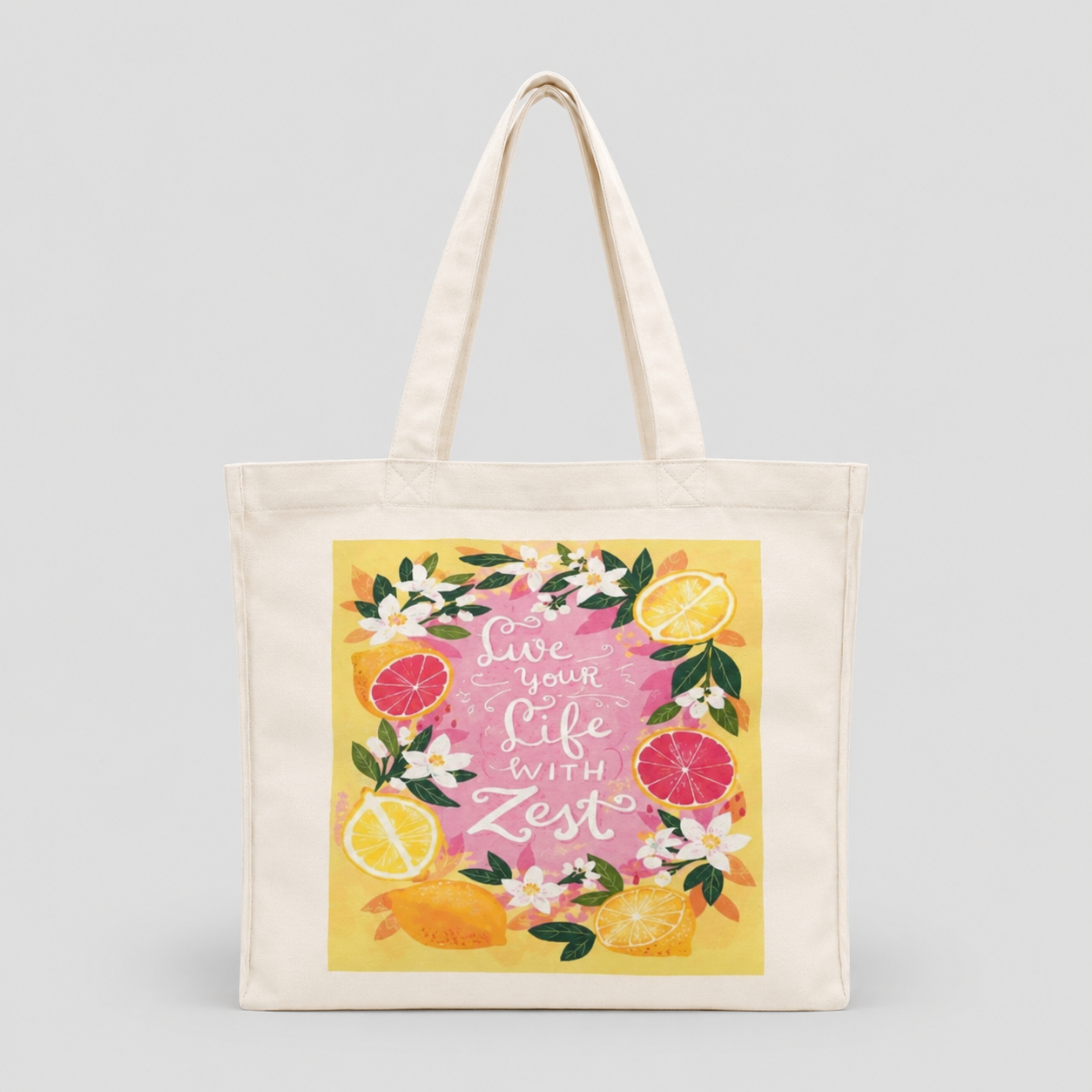 Live Your Life With Zest - Box Tote Bag — image 4
