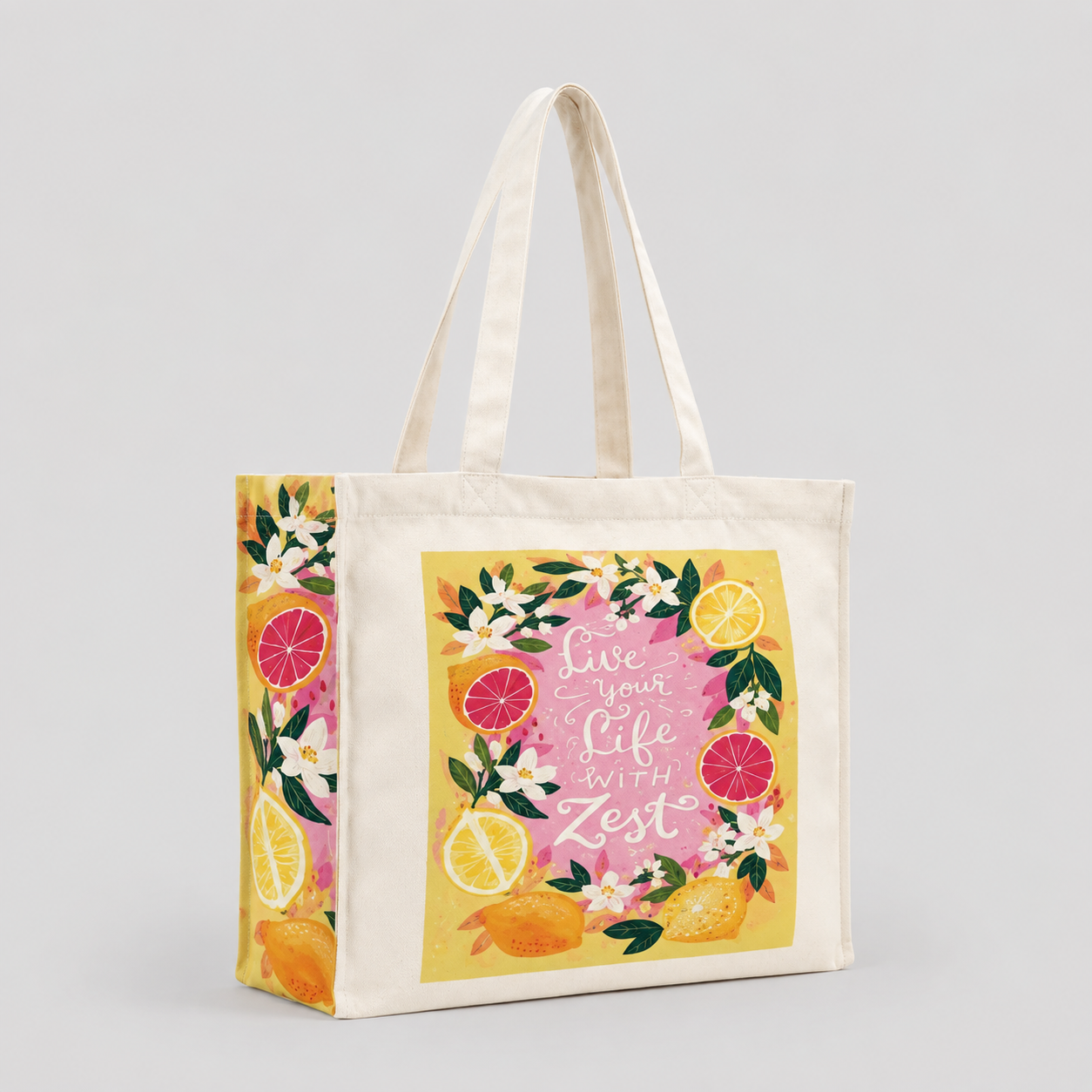 Live Your Life With Zest - Box Tote Bag — image 5