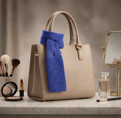 Knitted Stretchable Sling Crossbody Sling - Blue