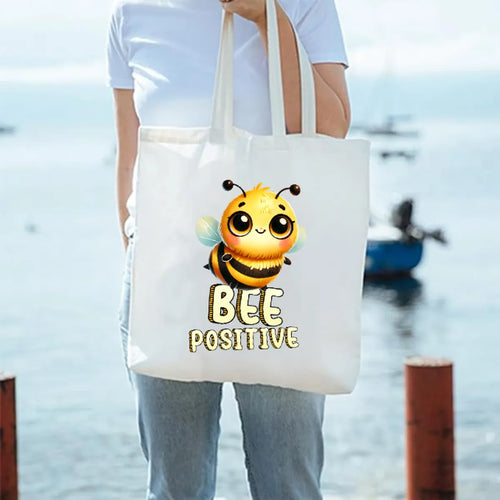 Bee Positive - Printed Tote Bag