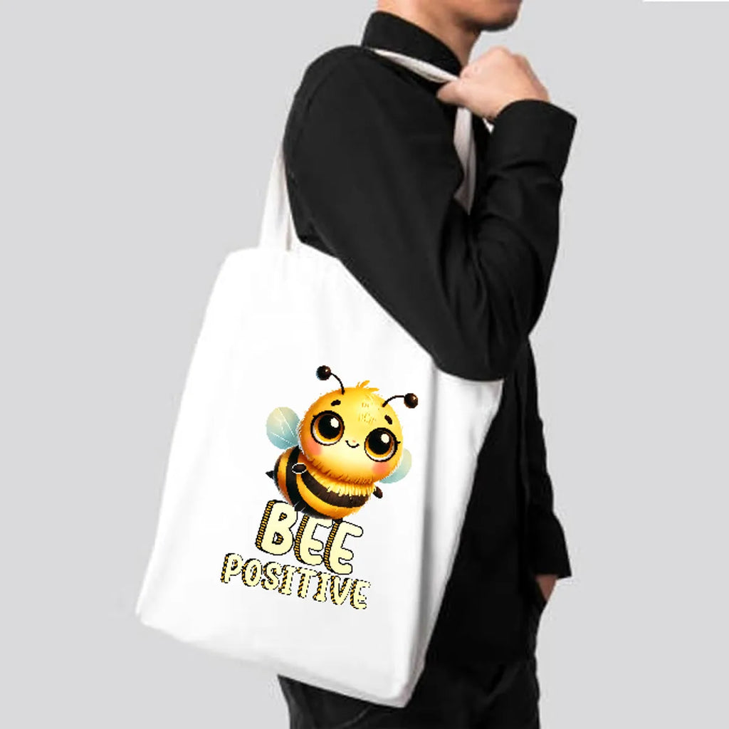 Bee Positive - Printed Tote Bag
