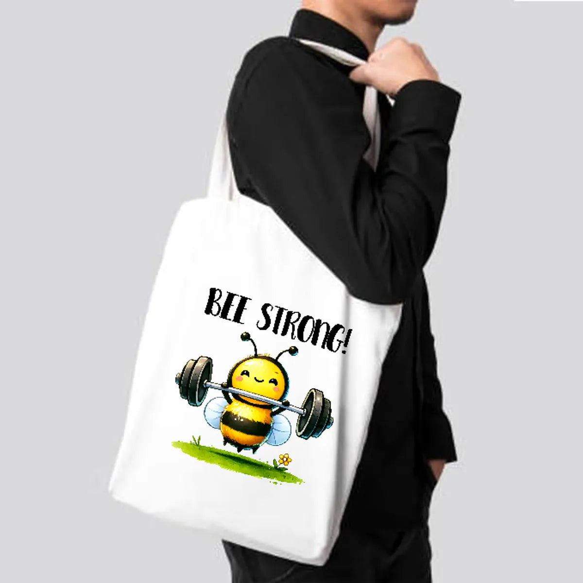 Bee Strong - Printed Tote Bag