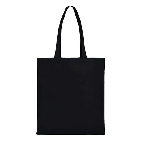 Black Canvas Bag With Polar Bear Print