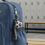 Black Football Silicone Keyring Accessories for Kids