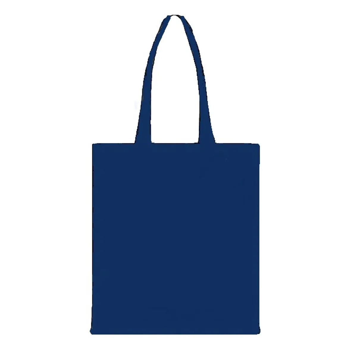 Blue Canvas Tote Bag With Polar Bear Print