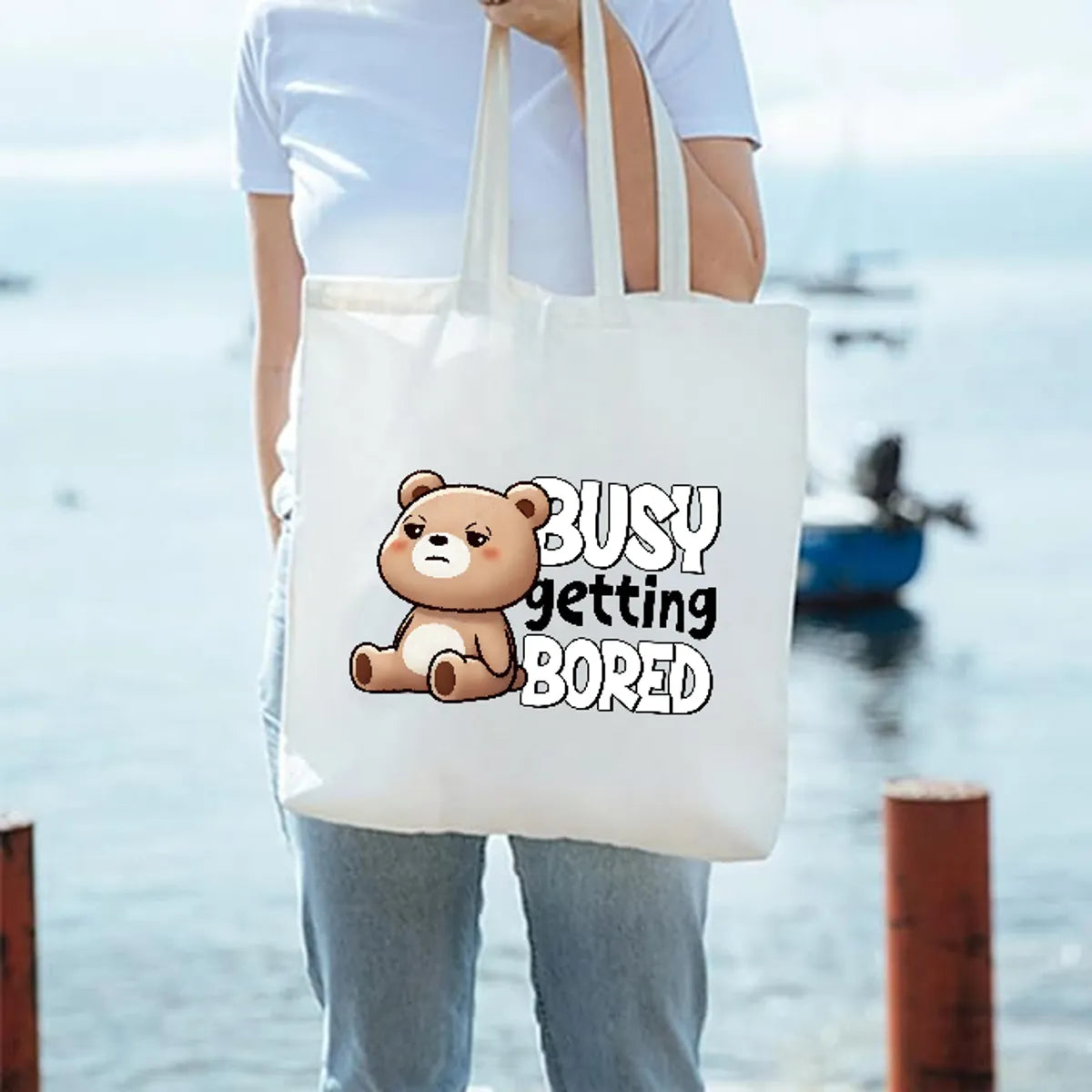 Busy Getting Bored - Printed Tote Bag