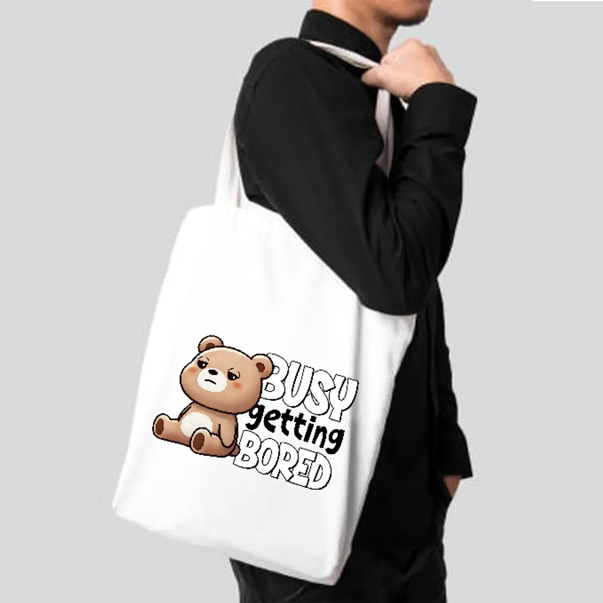 Busy Getting Bored - Printed Tote Bag