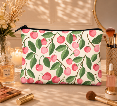 Cherry Blossom Botanical Pouch Pouch Set Of 2 Pieces