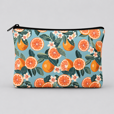 Orange Blossom Botanical Pouch Pouch Set Of 2 Pieces