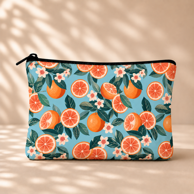 Orange Blossom Botanical Pouch Pouch Set Of 2 Pieces