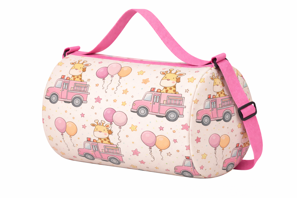 Kids Duffle Bag Giraffe & Balloons