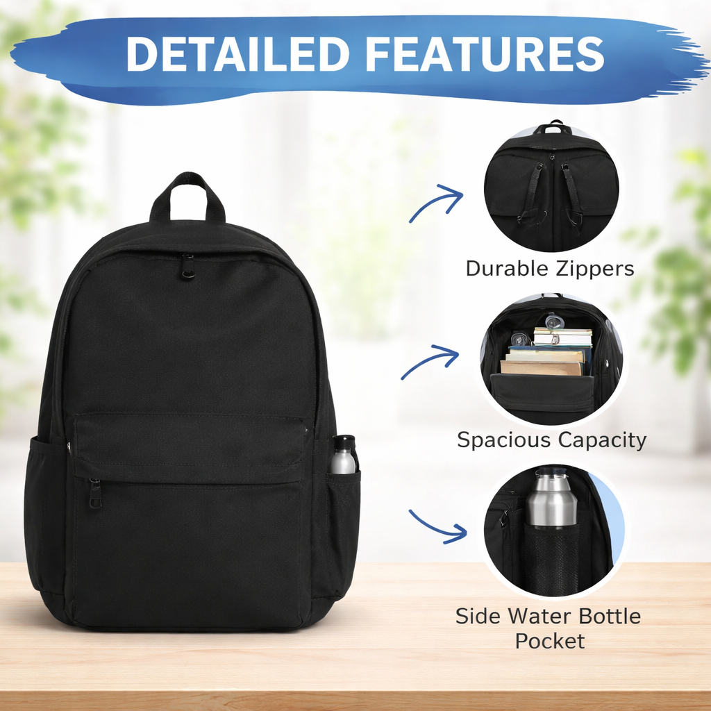 Midnight Pro Black Edition Backpack Sleek  Strong  & Reliable