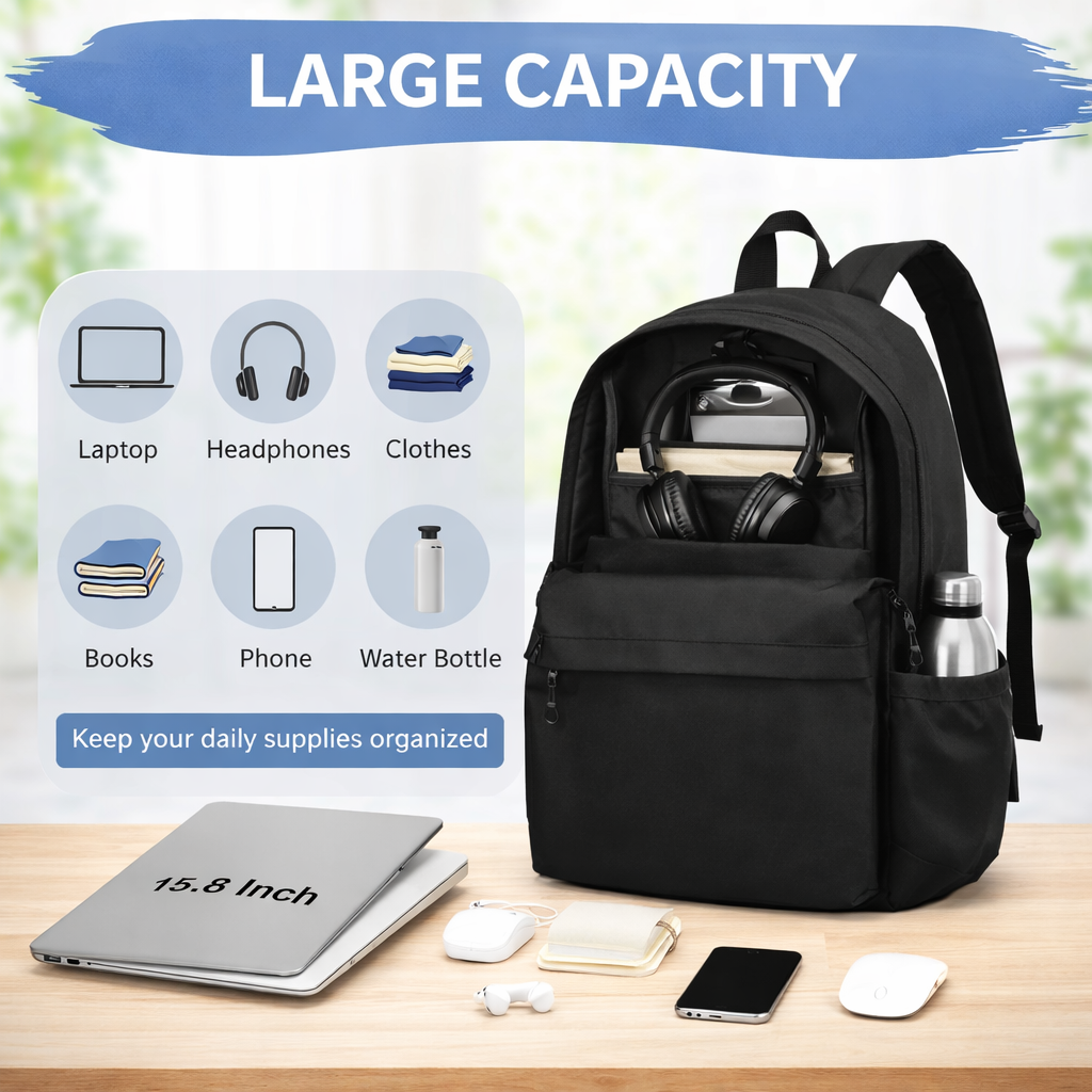 Midnight Pro Black Edition Backpack Sleek  Strong  & Reliable