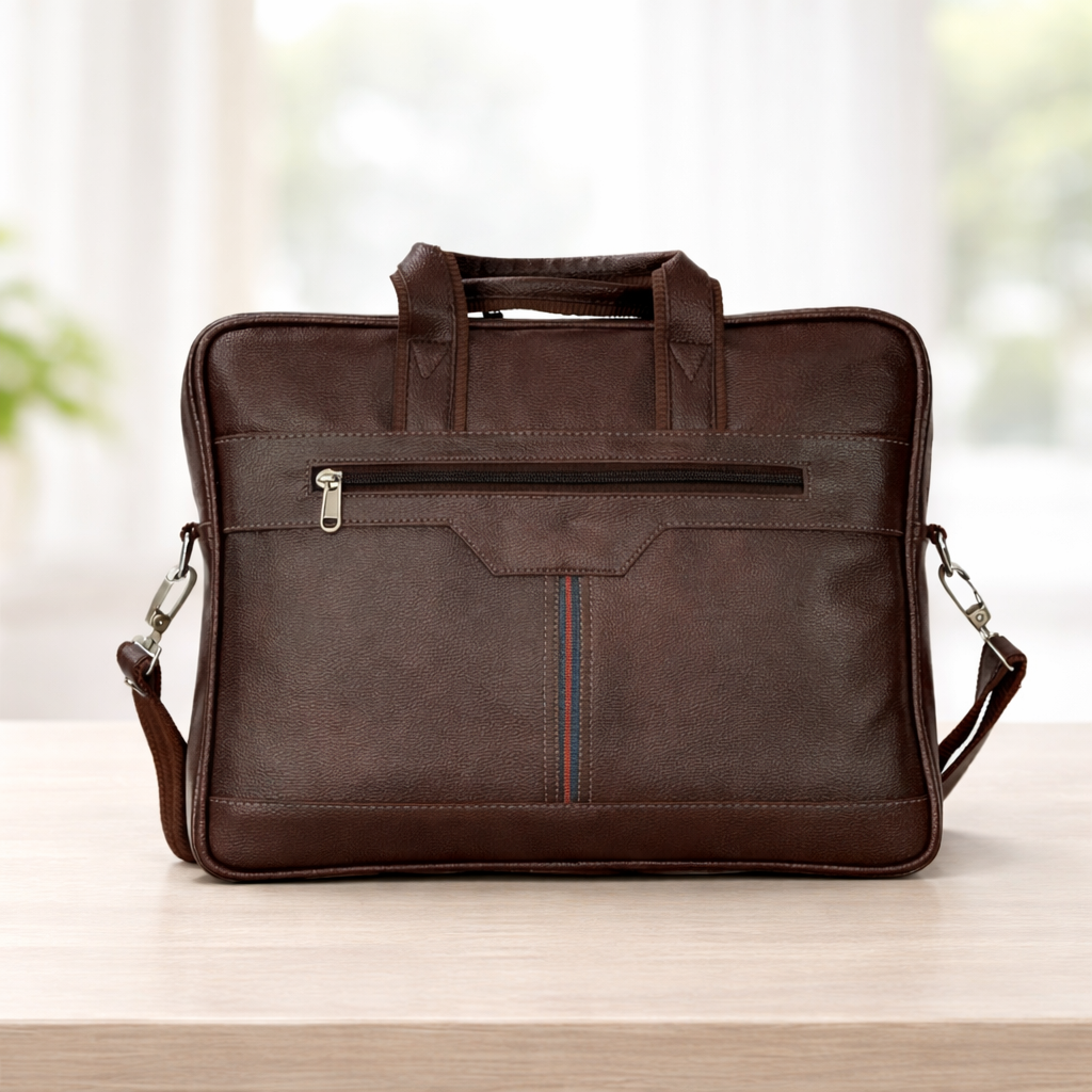 Classic Brown Office Laptop Bag