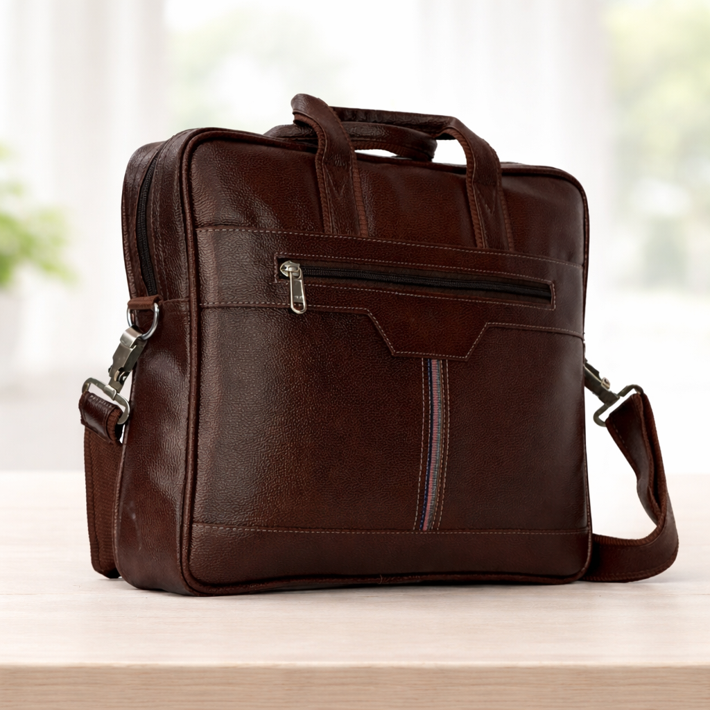 Classic Brown Office Laptop Bag