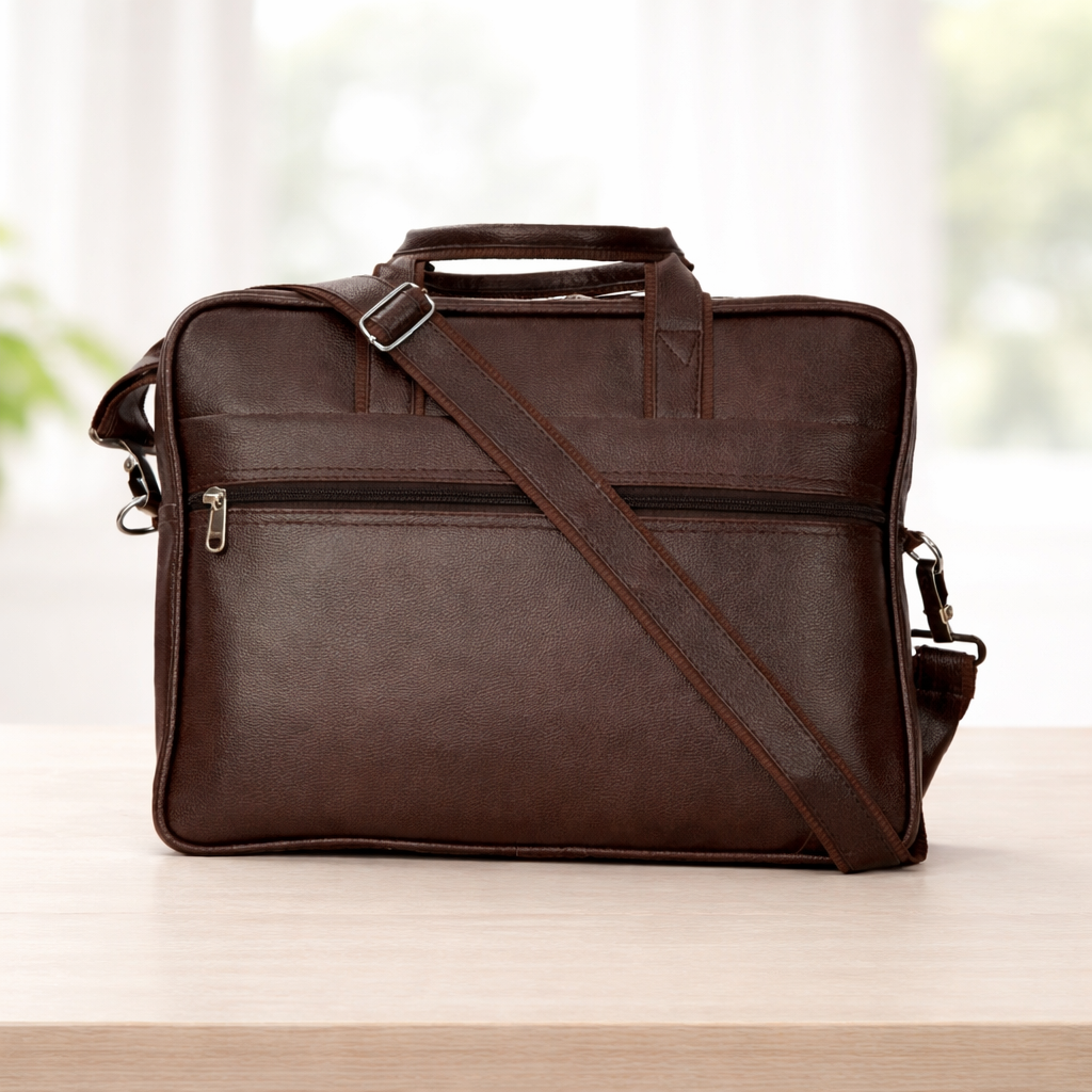 Classic Brown Office Laptop Bag