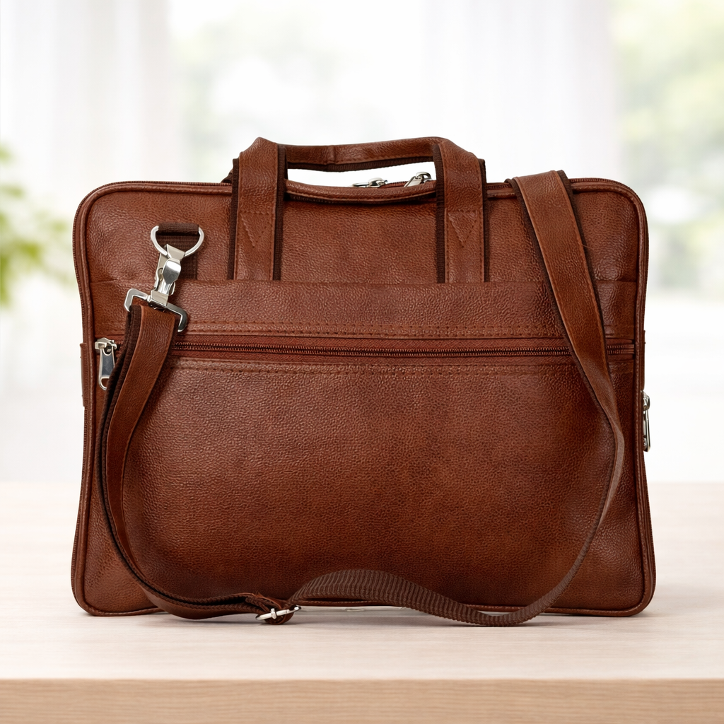 Classic Light Brown Laptop Bag