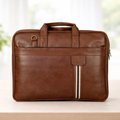 Retro Brown Laptop Bag – Elegant, Functional & Professional