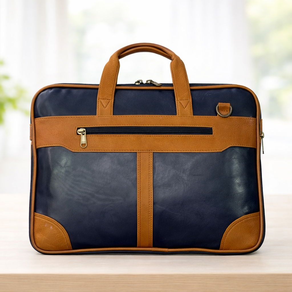 Premium Two-Tone Laptop Briefcase – Smart, Structured & Professional