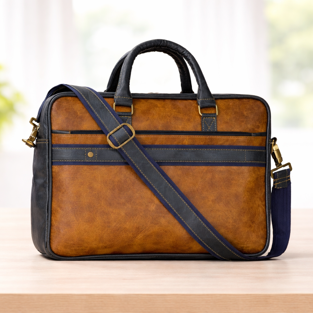 Vintage Leather Laptop Bag – Timeless Style with Modern Utility