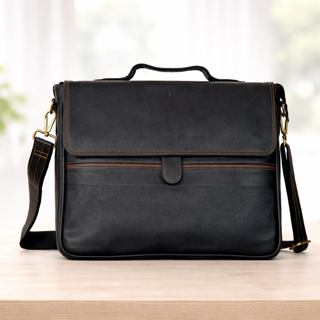 Executive Leather Laptop Bag – Professional. Timeless. Reliable.