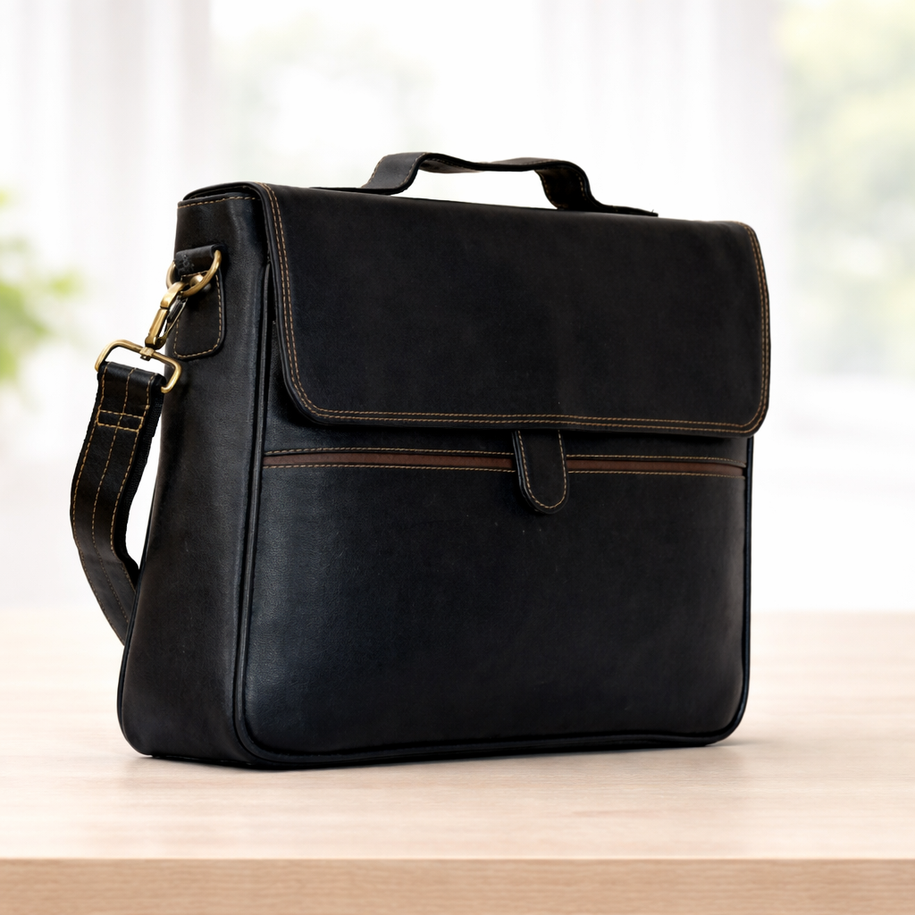 Executive Leather Laptop Bag – Professional. Timeless. Reliable.