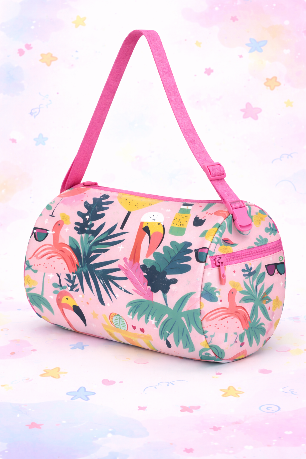 Playful Tropical Kids Shoulder Bag 🌴🦩