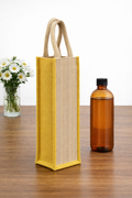 Yellow Premium Design Handwoven Bottle Bag