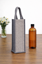Grey Premium Design Handwoven Bottle Bag