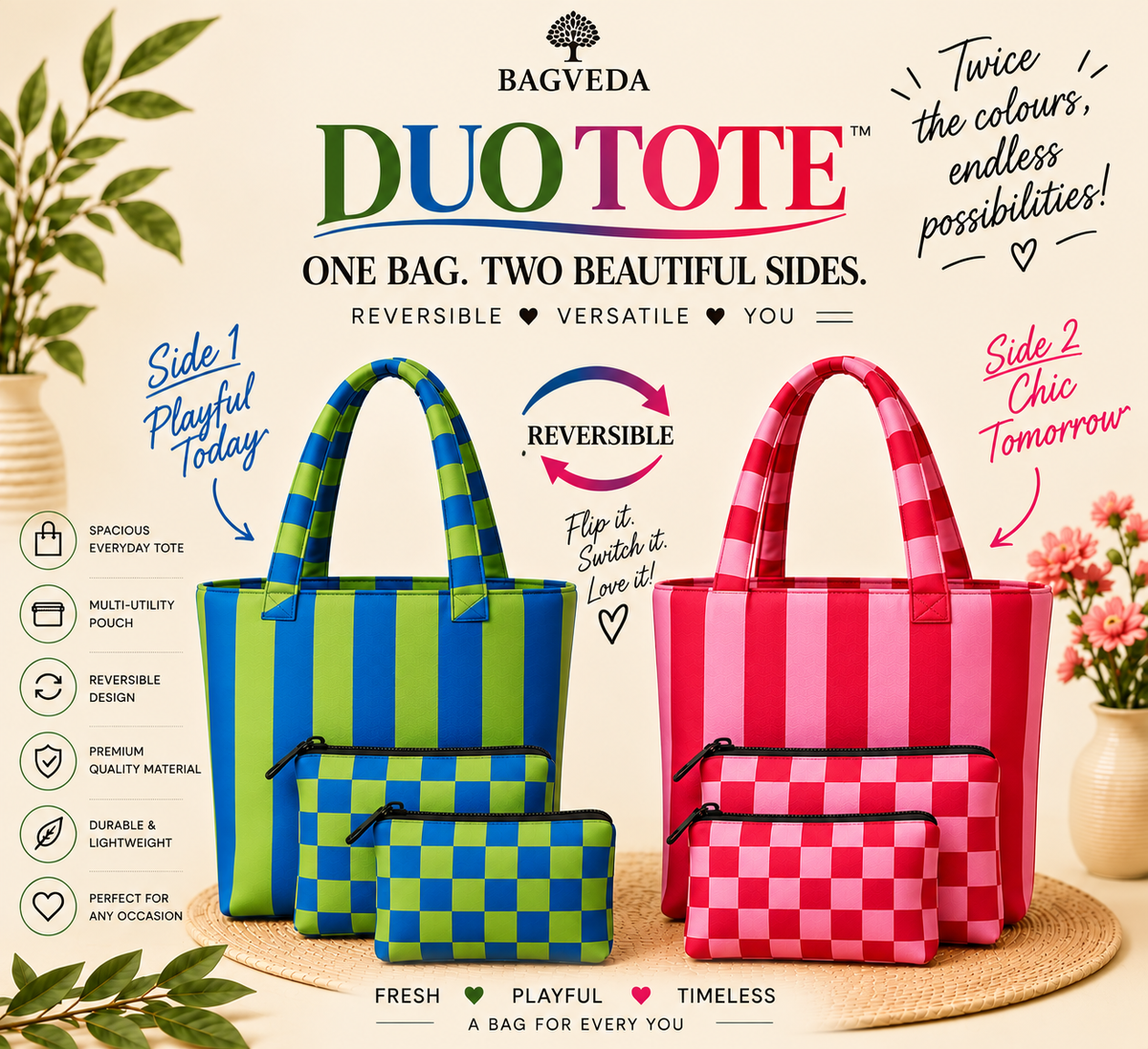 DUOTOTE — One Bag. Two Beautiful Sides.