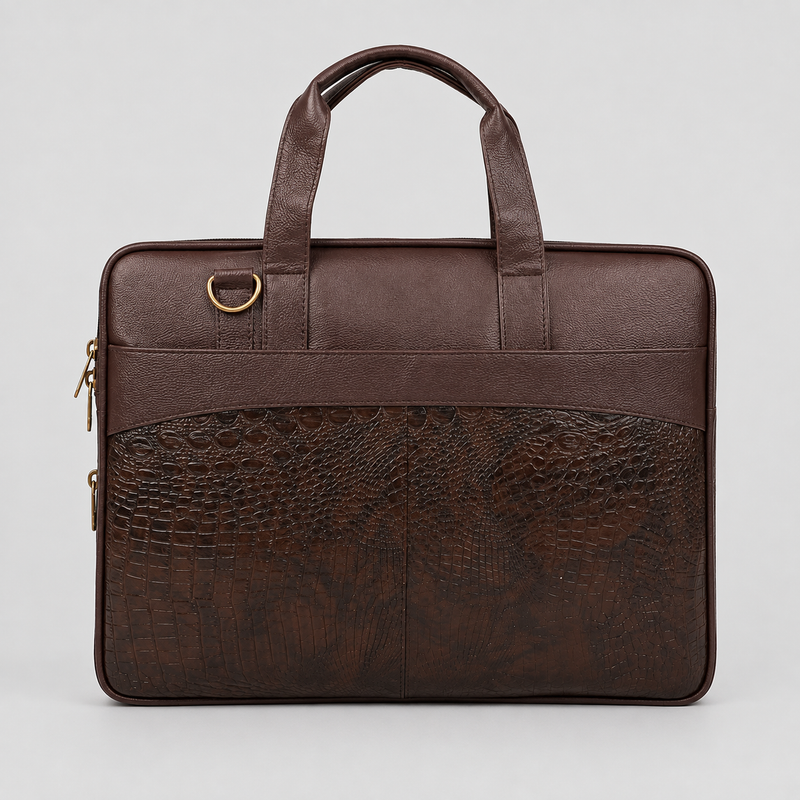 Vintage Brown  Leather Laptop Bag – Timeless Style with Modern Utility