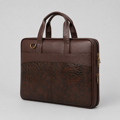 Vintage Brown  Leather Laptop Bag – Timeless Style with Modern Utility