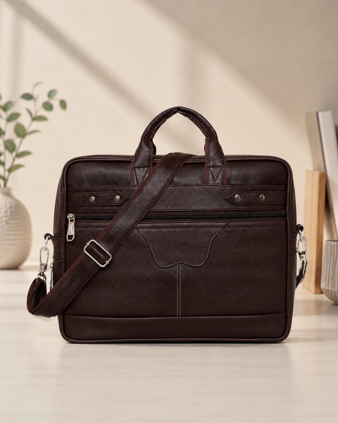 Classic Brown Office Laptop Bag