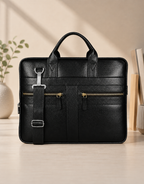 Premium Black  Laptop Briefcase – Smart, Structured & Professional