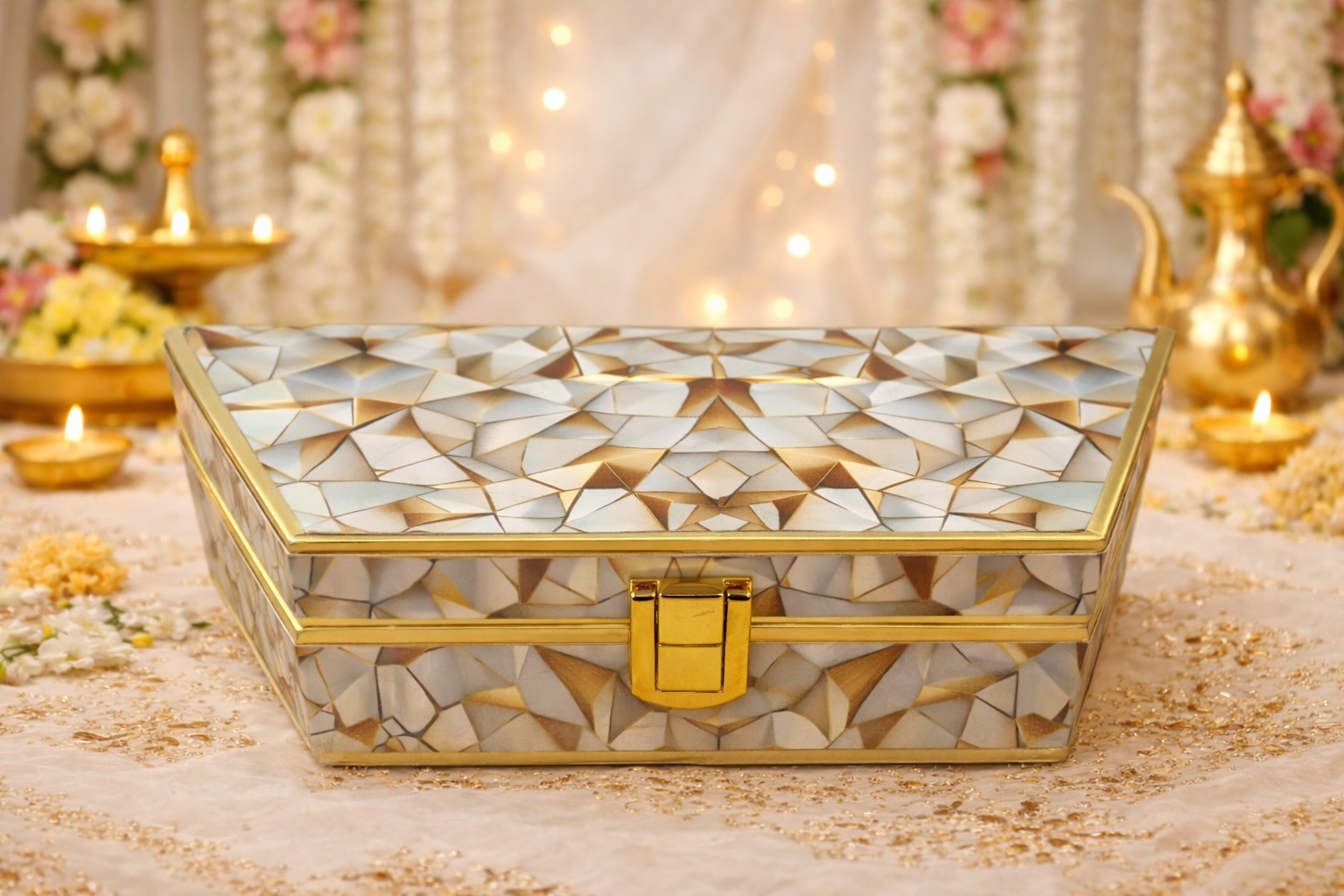 Wedding Fancy Shagun Cash and Money Gaddi Box - Mosaic