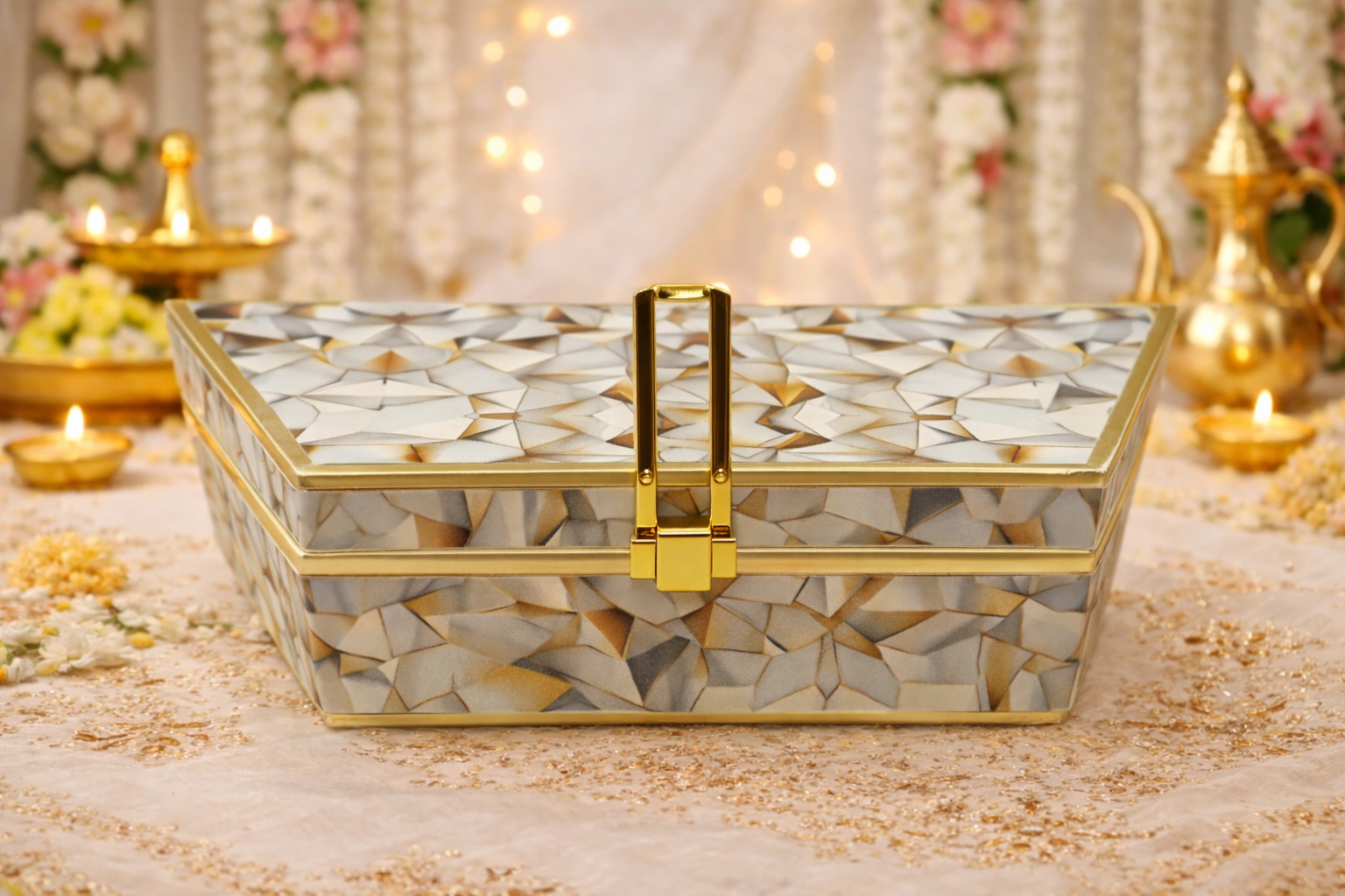 Wedding Fancy Shagun Cash and Money Gaddi Box - Mosaic