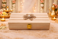 Wedding Fancy Shagun Cash and Money Gaddi Box - Handcrafted Wooden Gift Box – Festive Edition