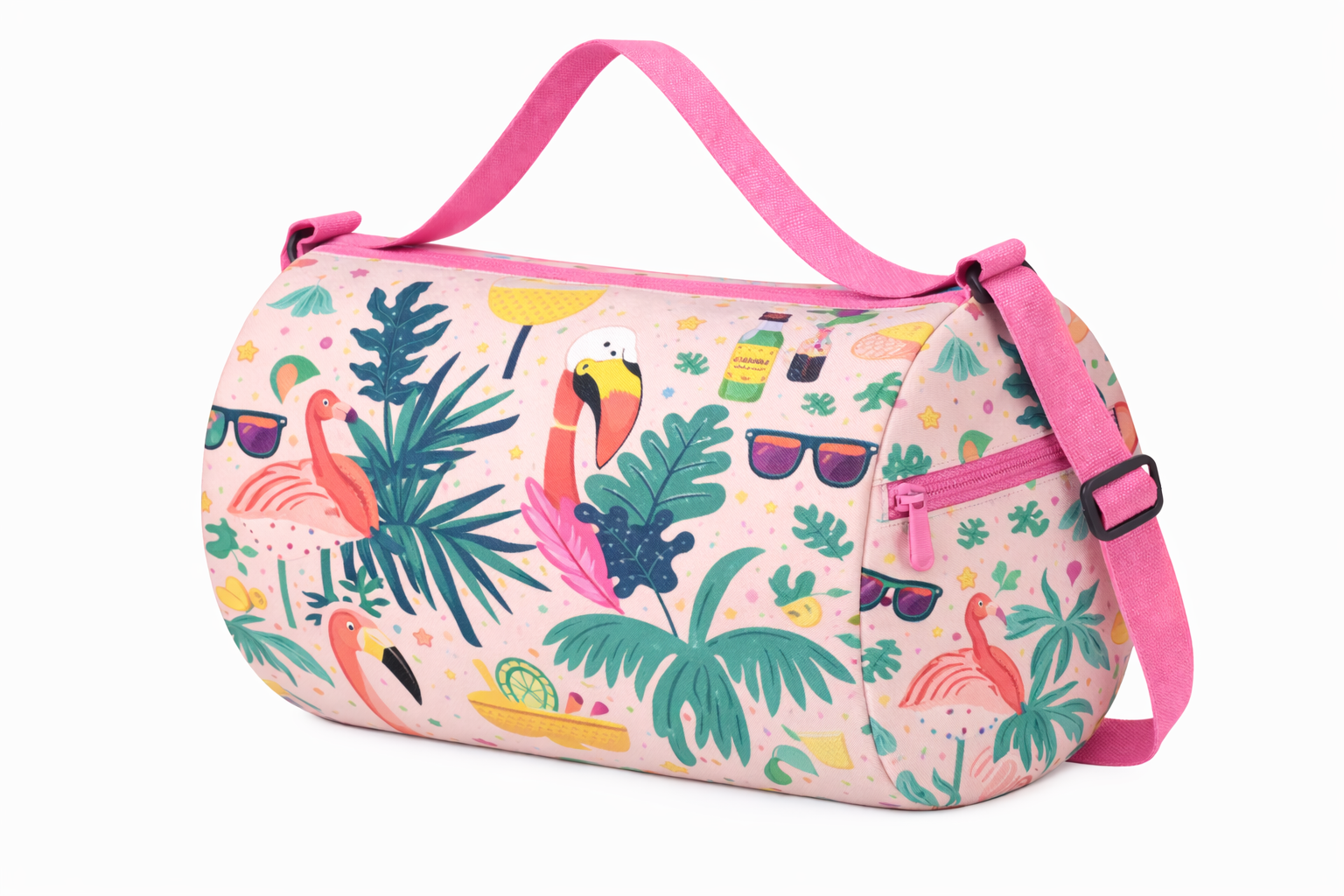 Playful Tropical Kids Shoulder Bag 🌴🦩