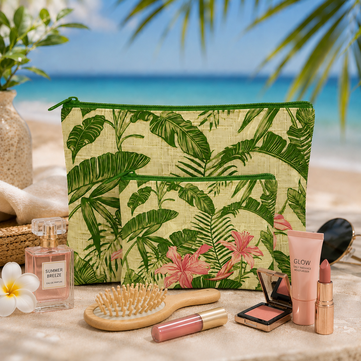 Floral Pouch Set Of 2 Pieces